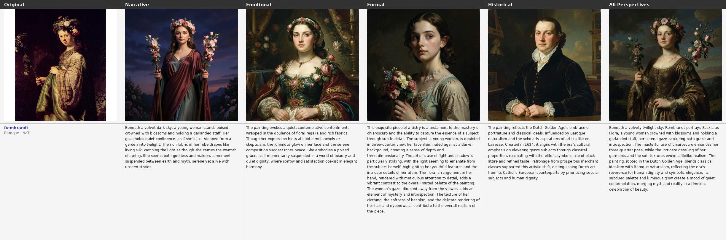 Rembrandt — Saskia as Flora composite